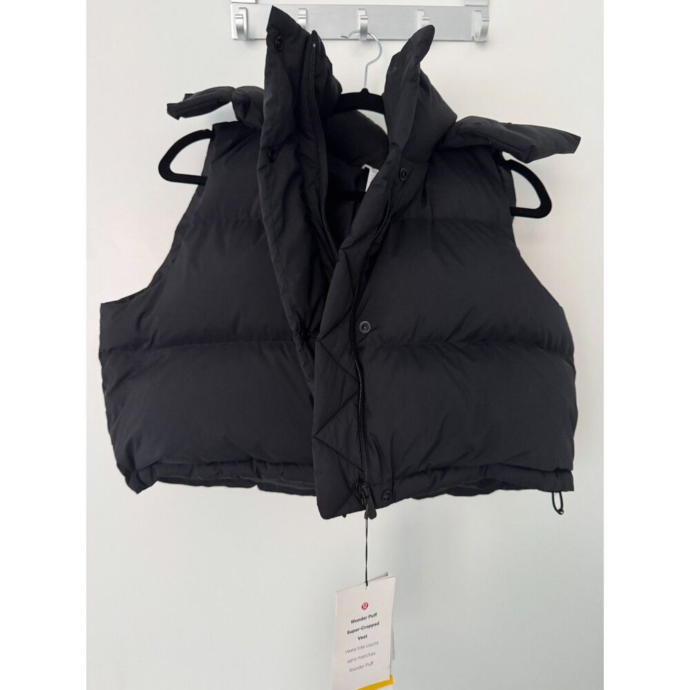 Lululemon Wunder Puff Super-Cropped Vest - Black Size 8 - NWT